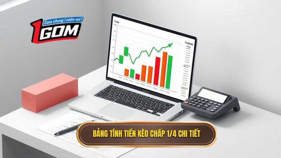 Bảng tính tiền minh họa cho Kèo chấp 1/4 (0.25)