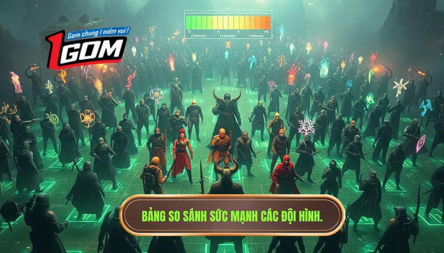 3. Bảng so sánh sức mạnh các đội hình.